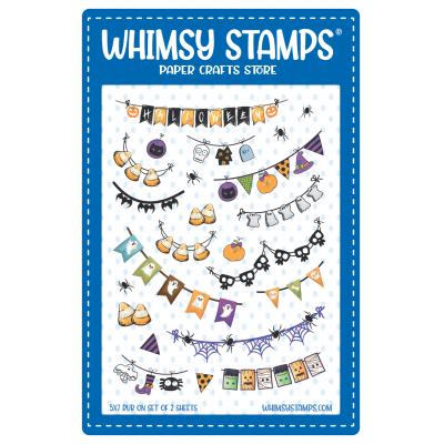 Whimsy Stamps Rub-Ons - Halloween Garland